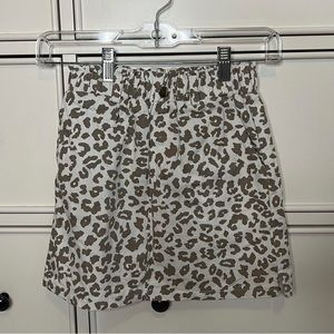 shein cheetah jean skirt